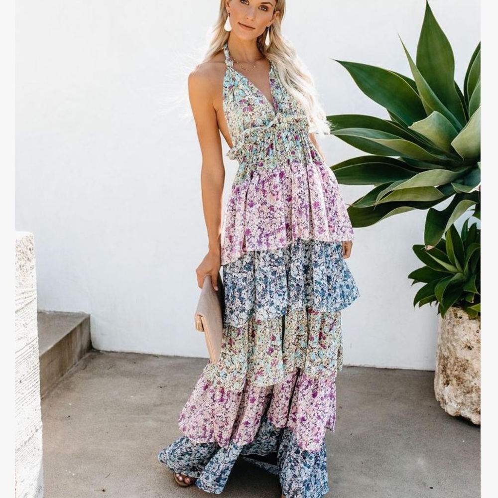 Ruffled Tiered Maxi Dress